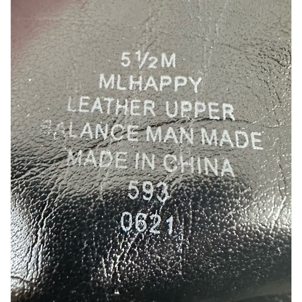 Marc Fisher LTD Happy Leather Boots Lace up Combat Tan Size 5.5 - Picture 7 of 11